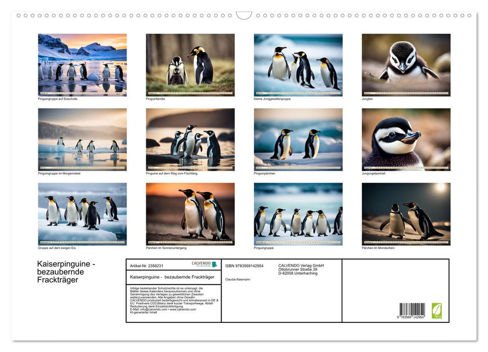 Kaiserpinguine - bezaubernde Frackträger (CALVENDO Wandkalender 2027)