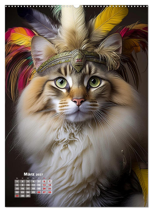 Inka Katzen - Katzen sind die wahren Herrscher (CALVENDO Wandkalender 2027)