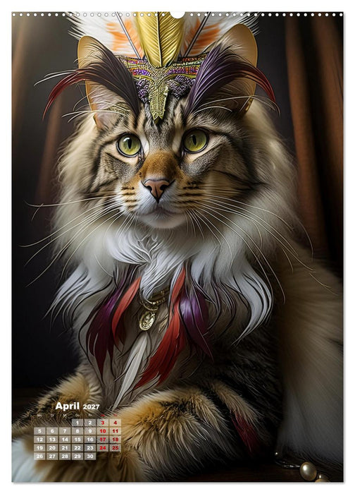 Inka Katzen - Katzen sind die wahren Herrscher (CALVENDO Wandkalender 2027)