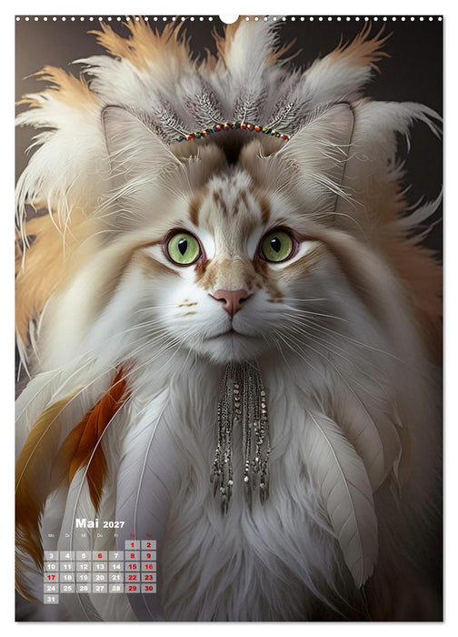 Inka Katzen - Katzen sind die wahren Herrscher (CALVENDO Wandkalender 2027)