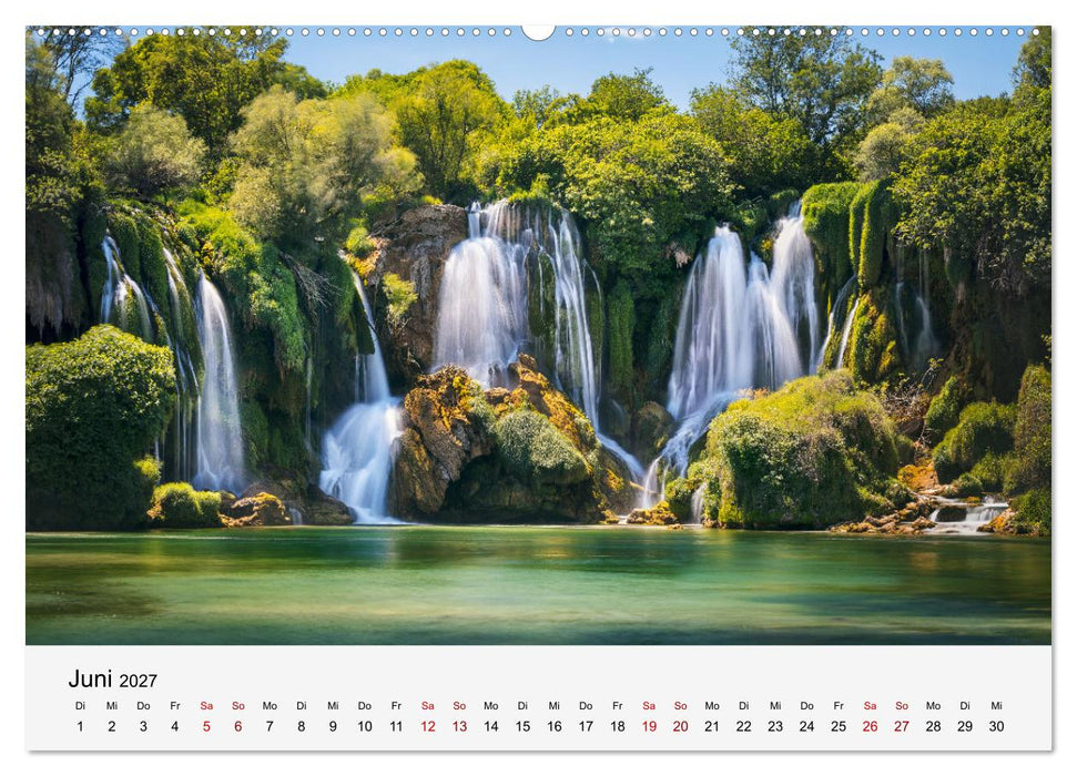 Naturschauspiel Wasserfall: Europas fließende Kunstwerke (CALVENDO Wandkalender 2027)