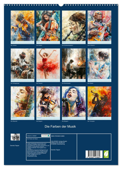 Die Farben der Musik (CALVENDO Premium Wandkalender 2027)