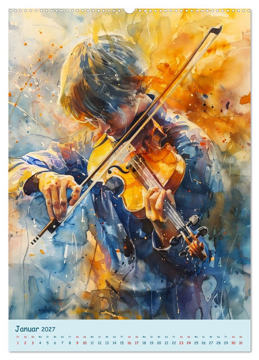 Die Farben der Musik (CALVENDO Premium Wandkalender 2027)