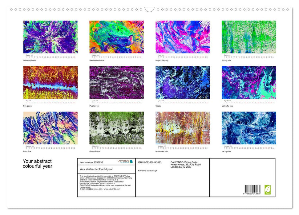 Your abstract colourful year (CALVENDO Monthly Calendar 2027)