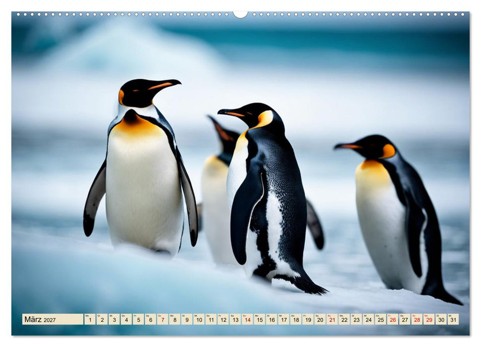 Kaiserpinguine - bezaubernde Frackträger (CALVENDO Premium Wandkalender 2027)