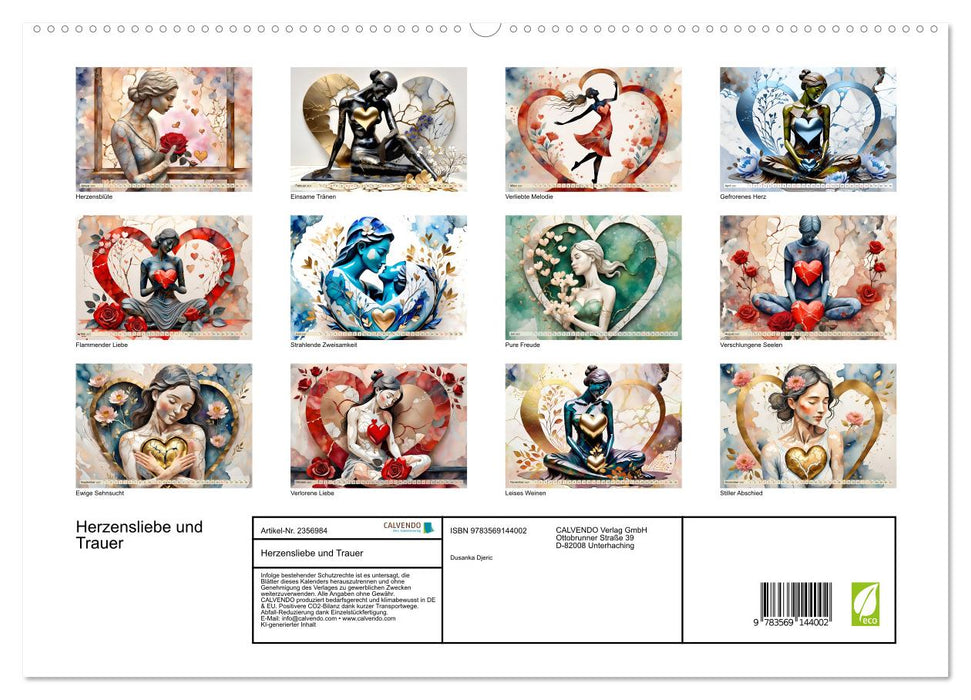 Herzensliebe und Trauer (CALVENDO Premium Wandkalender 2027)