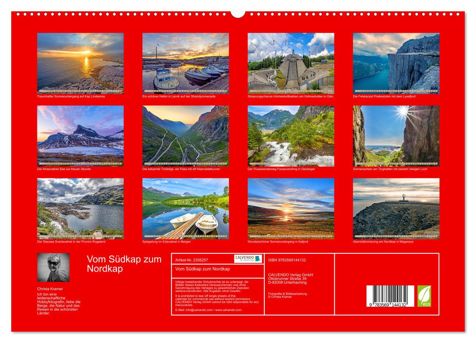 Vom Südkap zum Nordkap (CALVENDO Premium Wandkalender 2027)