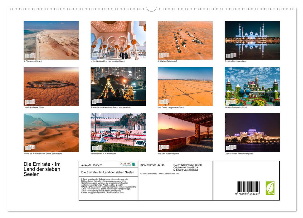 Die Emirate - Im Land der sieben Seelen (CALVENDO Premium Wandkalender 2027)