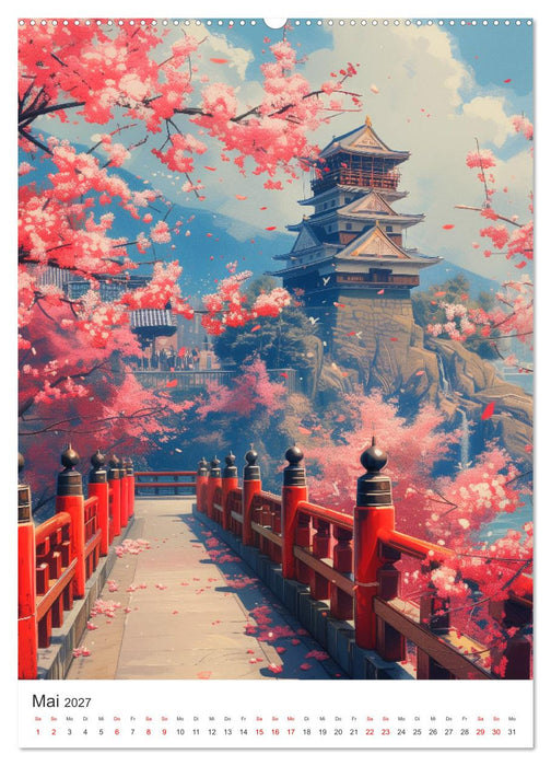 Japan. Impressionen im Aquarell-Stil (CALVENDO Wandkalender 2027)
