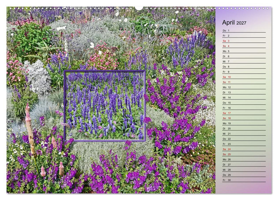 Blühende Gartenparks in Mannheim (CALVENDO Premium Wandkalender 2027)