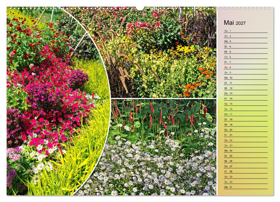 Blühende Gartenparks in Mannheim (CALVENDO Premium Wandkalender 2027)