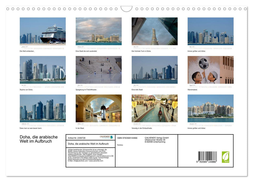 Doha, die arabische Welt im Aufbruch (CALVENDO Wandkalender 2027)
