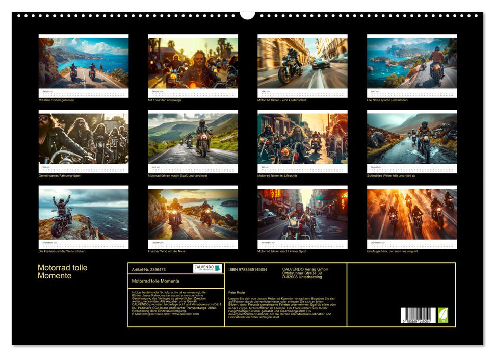 Motorrad tolle Momente (CALVENDO Wandkalender 2027)