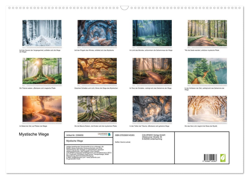 Mystische Wege (CALVENDO Wandkalender 2027)