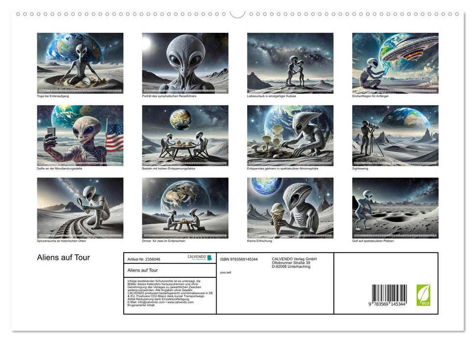 Aliens auf Tour (CALVENDO Premium Wandkalender 2027)
