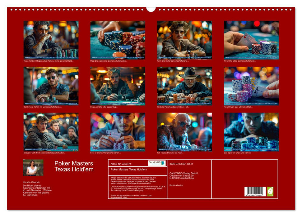 Poker Masters Texas Hold'em (CALVENDO Wandkalender 2027)