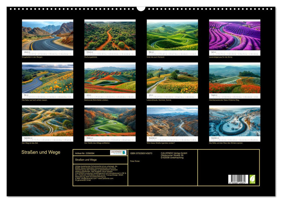 Straßen und Wege (CALVENDO Wandkalender 2027)