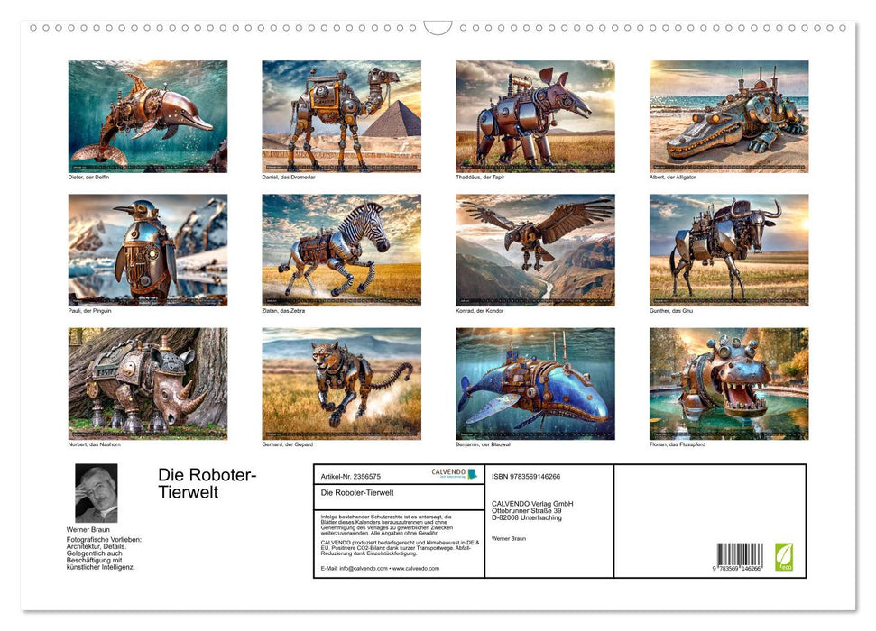 Die Roboter-Tierwelt (CALVENDO Wandkalender 2027)
