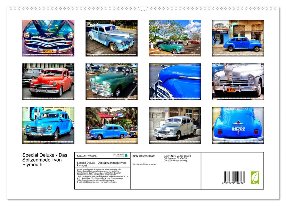 Special Deluxe - Das Spitzenmodell von Plymouth (CALVENDO Premium Wandkalender 2027)