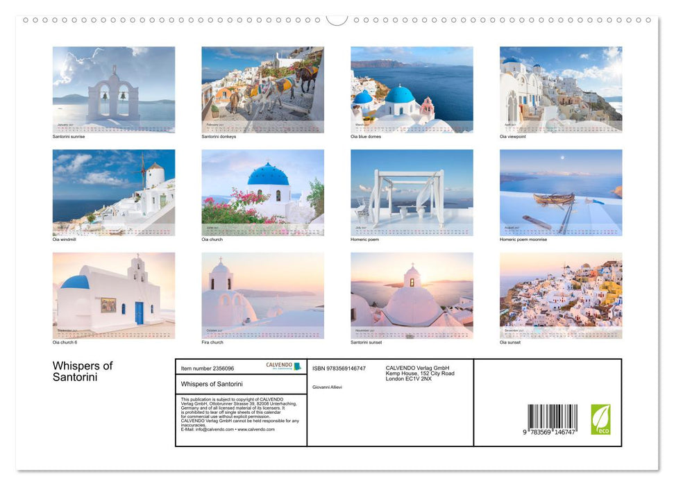 Whispers of Santorini (CALVENDO Premium-Calendar 2027)