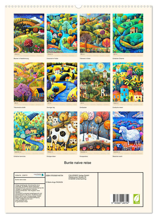 Bunte naive reise (CALVENDO Premium Wandkalender 2027)