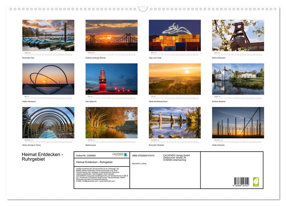 Heimat Entdecken - Ruhrgebiet (CALVENDO Wandkalender 2027)