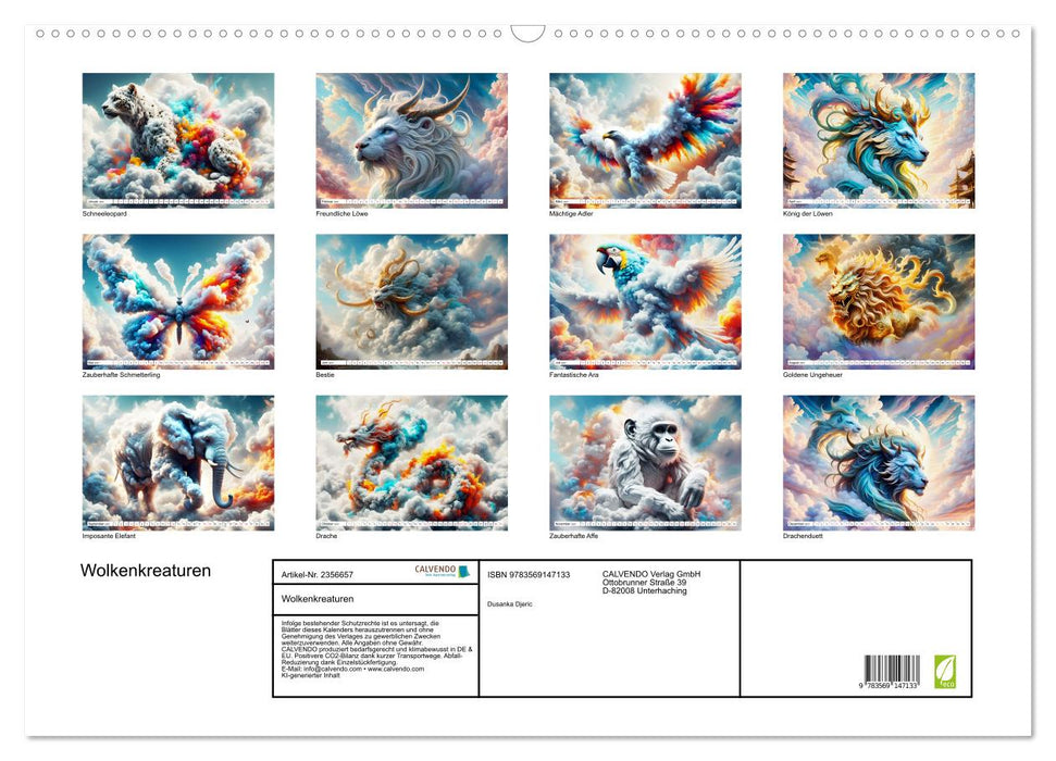 Wolkenkreaturen (CALVENDO Wandkalender 2027)