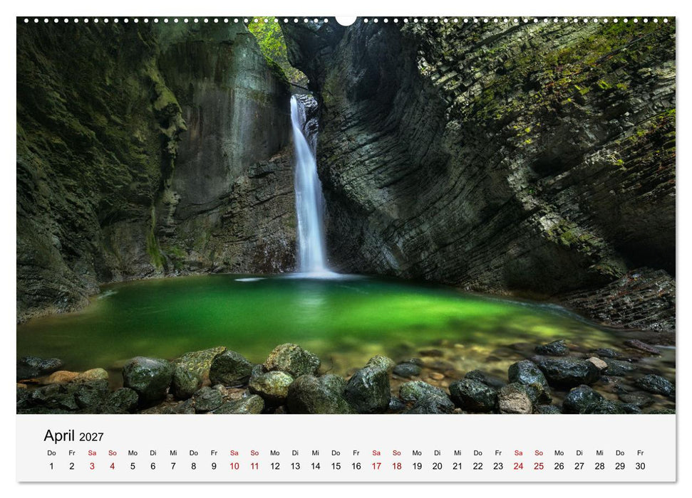 Naturschauspiel Wasserfall: Europas fließende Kunstwerke (CALVENDO Premium Wandkalender 2027)