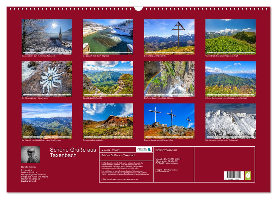 Schöne Grüße aus Taxenbach (CALVENDO Wandkalender 2027)