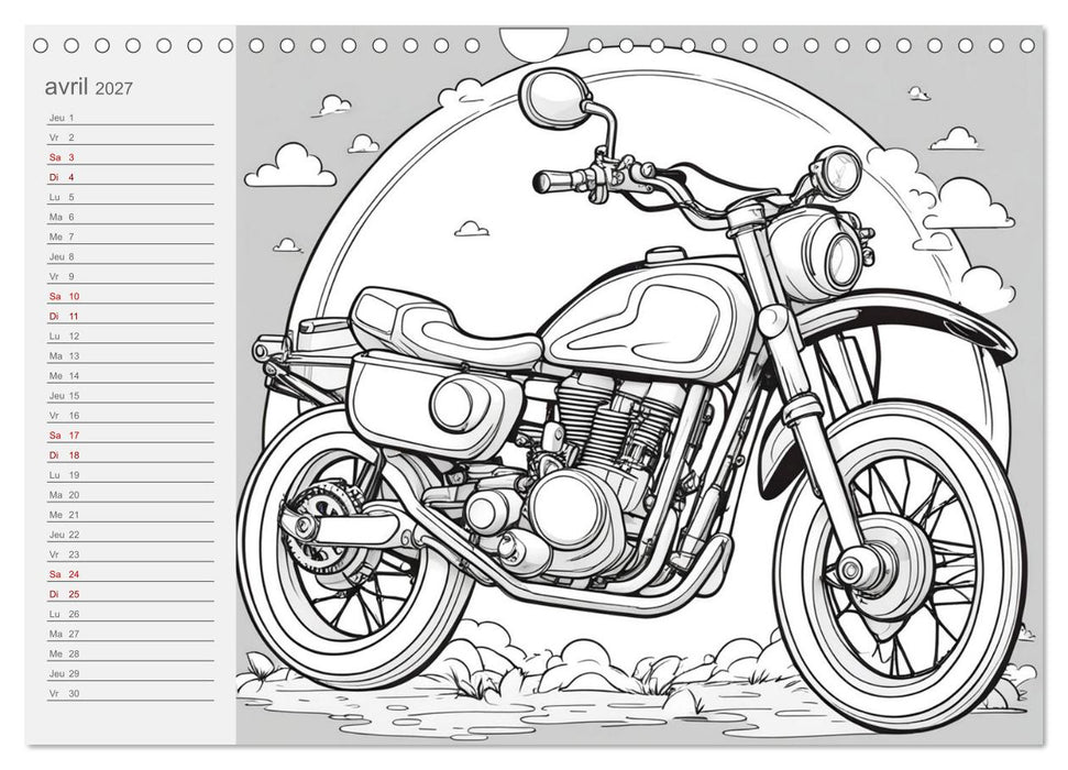 Véhicules motorisés (CALVENDO Calendrier mensuel 2027)