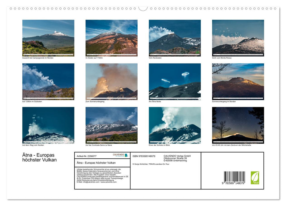 Ätna - Europas höchster Vulkan (CALVENDO Premium Wandkalender 2027)
