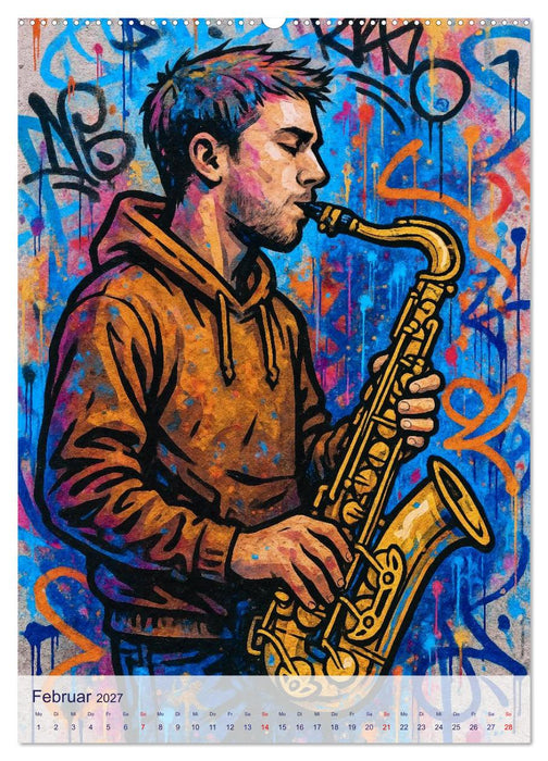 Saxophonisten. Eine Hommage an die Magie des Saxophons (CALVENDO Premium Wandkalender 2027)