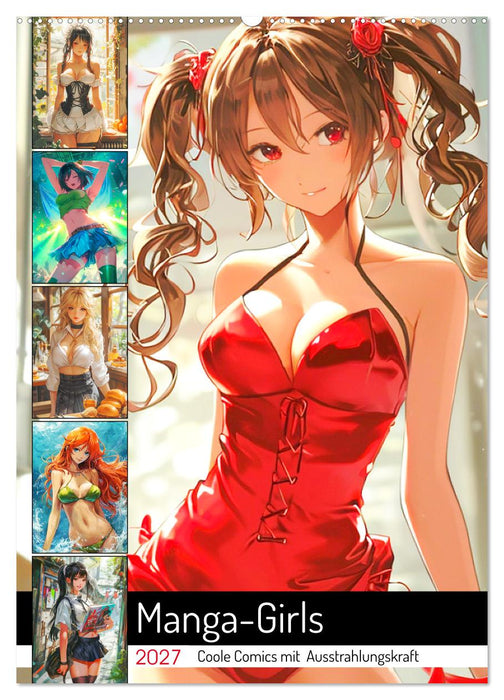 Manga-Girls. Coole Comics mit Ausstrahlungskraft (CALVENDO Wandkalender 2027)
