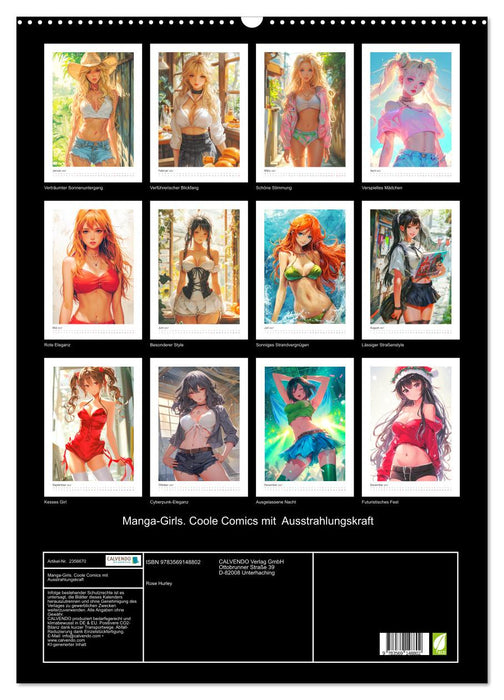 Manga-Girls. Coole Comics mit Ausstrahlungskraft (CALVENDO Wandkalender 2027)