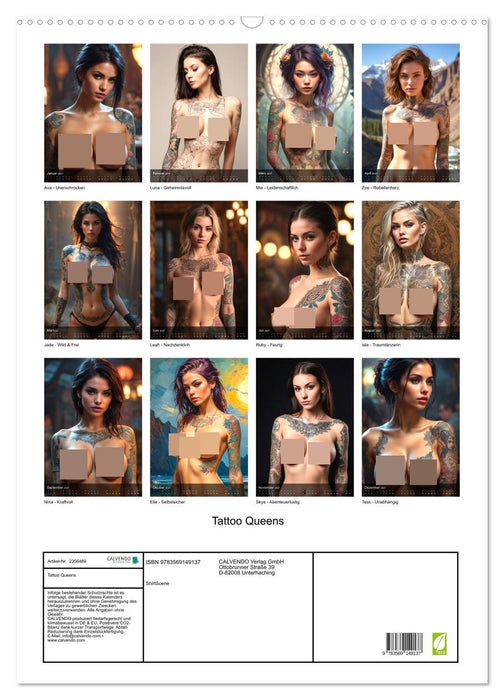 Tattoo Queens (CALVENDO Wandkalender 2027)