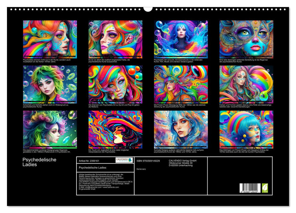 Psychedelische Ladies (CALVENDO Wandkalender 2027)