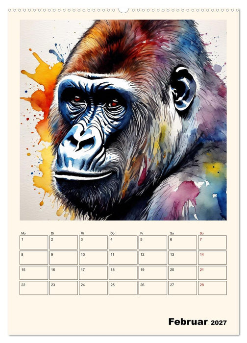 Schimpansen & Gorillas (CALVENDO Premium Wandkalender 2027)