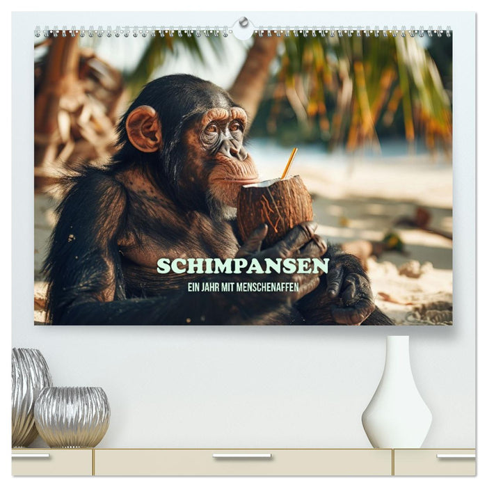 Schimpansen - Ein Jahr mit Menschenaffen. (CALVENDO Premium Wandkalender 2027)