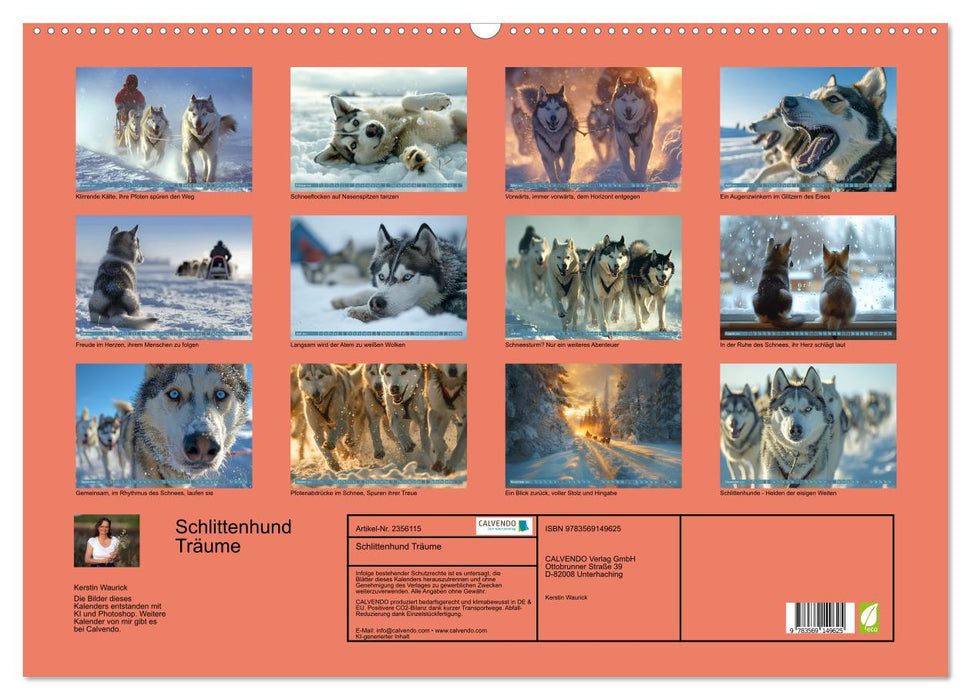 Schlittenhund Träume (CALVENDO Wandkalender 2027)