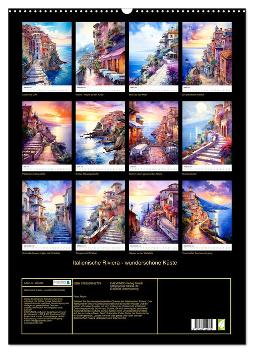 Italienische Riviera - wunderschöne Küste (CALVENDO Wandkalender 2027)