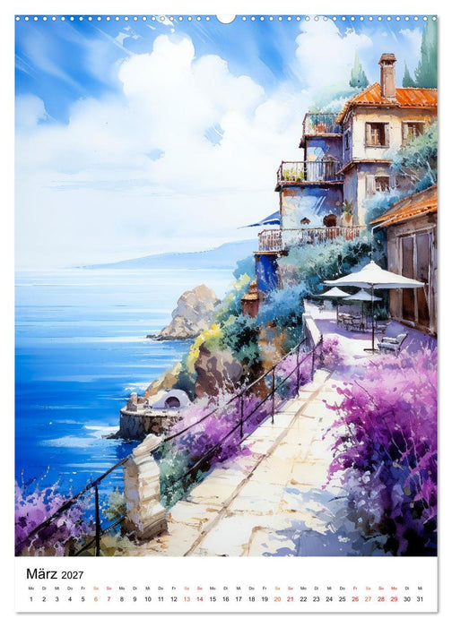 Italienische Riviera - wunderschöne Küste (CALVENDO Wandkalender 2027)