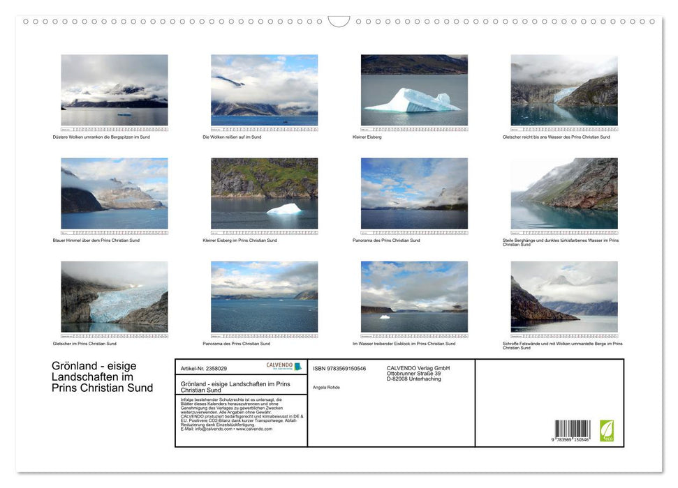 Grönland - eisige Landschaften im Prins Christian Sund (CALVENDO Wandkalender 2027)