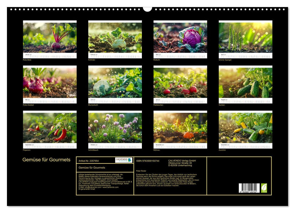Gemüse für Gourmets (CALVENDO Wandkalender 2027)