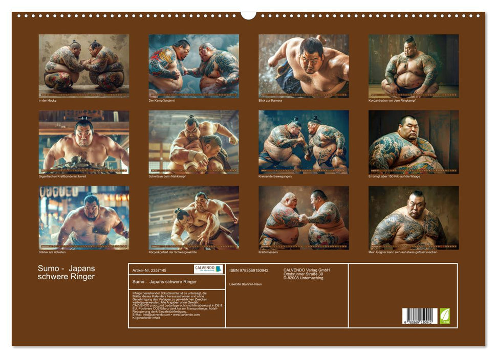 Sumo - Japans schwere Ringer (CALVENDO Wandkalender 2027)