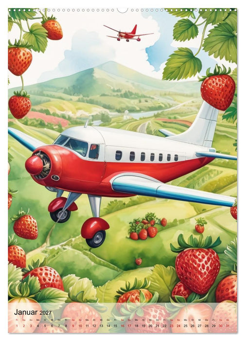 Erdbeeriges - Reise ins Land der Erdbeeren (CALVENDO Premium Wandkalender 2027)