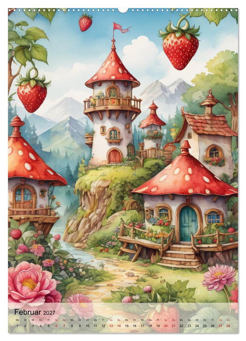 Erdbeeriges - Reise ins Land der Erdbeeren (CALVENDO Premium Wandkalender 2027)