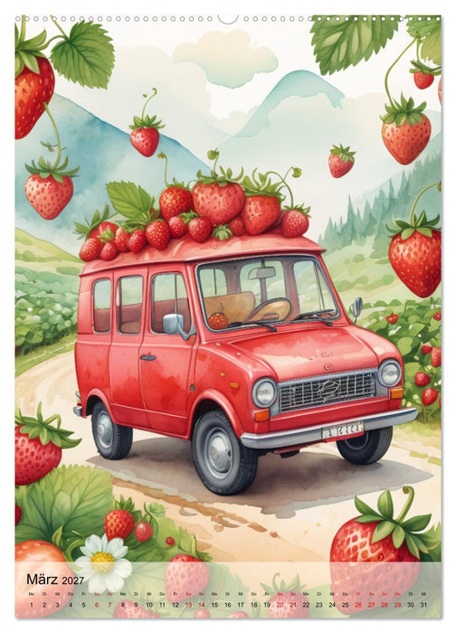 Erdbeeriges - Reise ins Land der Erdbeeren (CALVENDO Premium Wandkalender 2027)