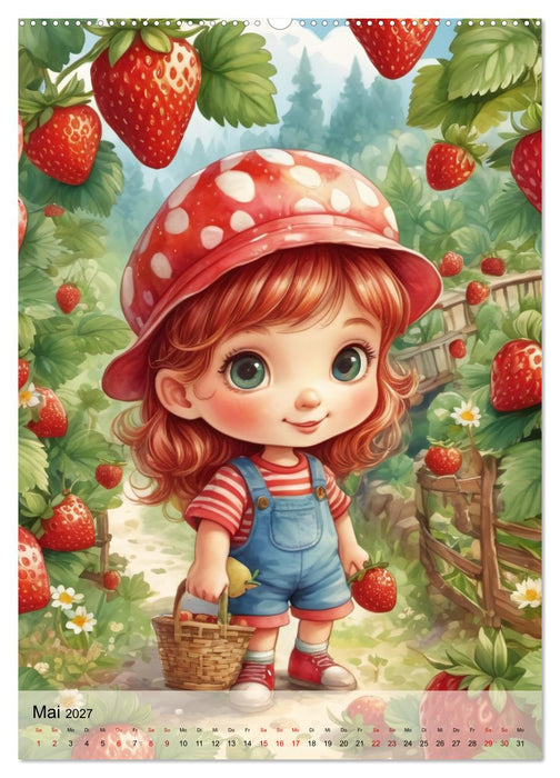 Erdbeeriges - Reise ins Land der Erdbeeren (CALVENDO Premium Wandkalender 2027)