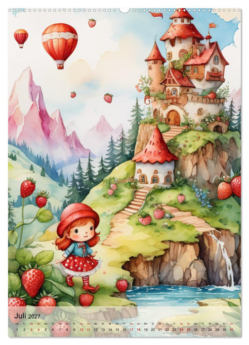 Erdbeeriges - Reise ins Land der Erdbeeren (CALVENDO Premium Wandkalender 2027)