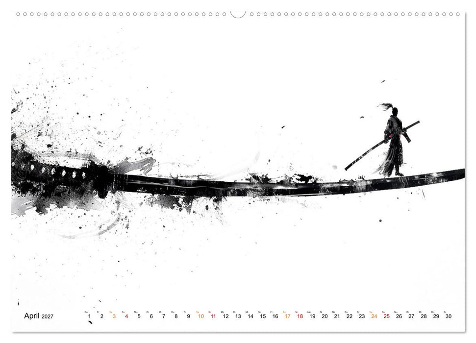Samurai Illustrationen (CALVENDO Wandkalender 2027)